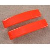 Stained Glass Barrette - Small 2.5" 65mm - HOT Molten ORANGE Safety ORANGE Poppy Slide Clip Hair Accessories.