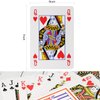 SeptCity Jumbo Playing Cards, Super Big Giant Game Theme Full Deck Huge Poker Oversize Decorations of Magic Party Fun for All Ages (1 Pack) (4 Times)