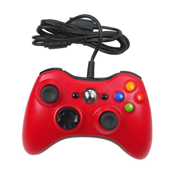 Upgraded USB Wired Controller Replacement for Xbox 360/ PC Windows 7/8/10 Game Accessories Gamepad Joystick for Xbox360(Red）