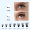 IECILI Lash Clusters Individual Lashes - 280pcs 60D Cluster lashes for DIY Lash Extensions -Super Thin & Soft Eyelashes 10-16mm C Curl Cluster Eyelash Extensions for Natural Wispy Look