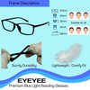 Computer Reading Glasses Blue Light Blocking Reader Gaming Screen Digital Eyeglasses Anti Glare Eye Strain Transparent Lens UV Light Weight for Women Men (Gloss Black, 1.25)