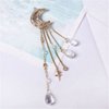 Andelaisi Boho Moon Hair Clip Barrette Tassel Pendant Hair Barrette Alloy Hair Accessories for Women and Girls Gifts (Gold)