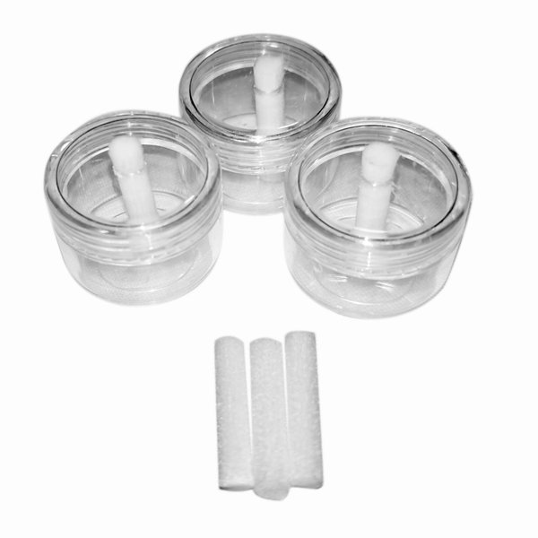 3 Pack Hydration Jars with 3 Replacement Wicks for Jumping Spiders Hanging Wicking Trough Pet Land Snail