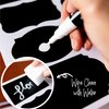 White Liquid Chalk Markers Erasable - 2PK 3mm Fine Tip Chalk Markers Chalk Pens - Chalkboard Markers Bistro Chalk Marker Glass Window Markers - Glass Board Markers - Erasable Chalk Markers Fine Tip