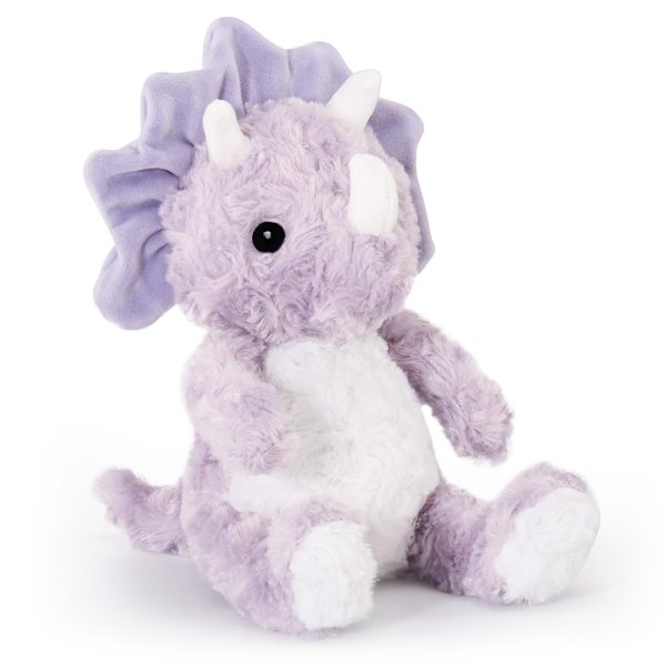 VANLINNY NEW Cute Purple Dinosaur Stuffed Animals for Girls, Easter Stuffed Animal for Toddlers, Cuddly Dinosaur Plush Toy for Kids, Huggable Triceratops for Baby, Birthday Xmas Gifts for Ages 2 to 8