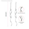 Sterling Silver Spiral Long Wire Earrings, Handmade Twisted Linear Hypoallergenic Dangle Drop Earrings, Perfect Gift for Women and Teen Girls (Silver, straight long wire earing)