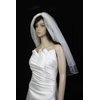 Bridal Veil Ivory 2 Tiers Elbow Length Pencil Edge With Scattered Rhinestones