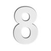 QT Modern House Number - 6 Inch - Brushed Stainless Steel (Number 8 Eight), Floating Appearance, Easy to install and made of solid 304