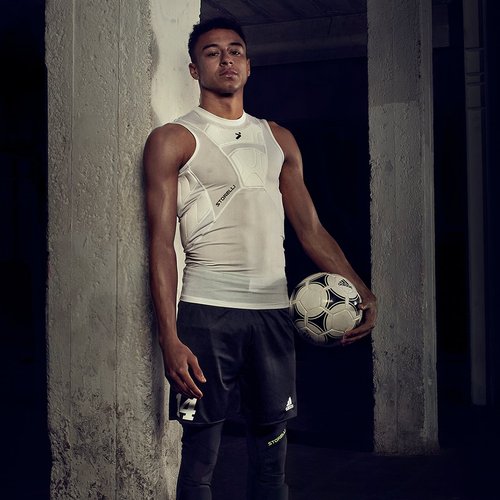 Storelli BodyShield Sleeveless Undershirt | Protective Soccer Base Layer | Lightweight Compression Top | Padded Chest and Rib Protection | White | Youth Medium