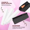QUEEJOY Brow Mapping Kit includes 10m X Black&White Mapping String, 50pcs Eyebrow Ruler Stickers,White and Light Beige Brow Concealer & 2 Brow Brushes, Eyebrow Pencil Razor Sharpener and Instruction