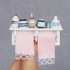 Dollhouse Towel Rack, 1:12 Towel Rack Makeup Cosmetic Set Dollhouse Bathroom Accessories