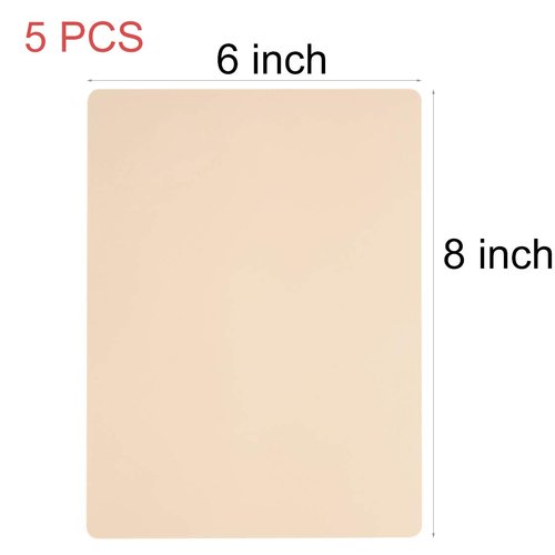 iMeshbean® 5 pcs Thick 8 x 6" Blank Tattoo Practice Skin Needle Machine Supplies Dual Side
