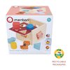Mentari Toys - Bambino Shape Sorting Cube - Wooden Shape Sorter Toy - Activity Toy with 8 Shapes and Sliding Lid - Toddler Educational Toy - Age 2+