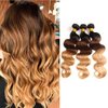 GzorOuzr T1B/4/27 Body Wave Hair Bundles For Women Hair Extensions 14 16 18 Inch