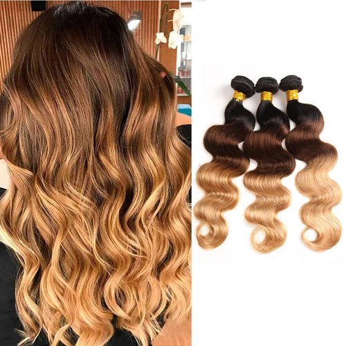 GzorOuzr T1B/4/27 Body Wave Hair Bundles For Women Hair Extensions 14 16 18 Inch