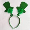 St. Patrick's Day Headband Top Hat Bow Hair Bands Clover Shamrock Bowknot Hairband Women Green Leprechaun Irish Day Headpiece Carnival Hair Hoop Holiday Cosplay Costume Cute Hair Accessories 2 Pack
