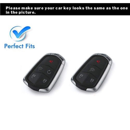 PGONE Car Key Case Key Shell Fob Key Cover Key Chain Lady Key Ring with Bling Rhinestones Diamond Crystals For Cadillac ATSL XT5 CT6 XTS XT4 ATS