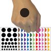 Circle Dot Temporary Tattoo Water Resistant Fake Body Art Set Collection - Red (One Sheet)