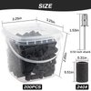 Rolybag Sanding Bands for Nail Drill 240 Grit Extreme Fine Nail Sanding Bands 200Pcs Black Professional Sanding Bands and 2Pcs Nail Drill Bits for Manicures and Pedicure