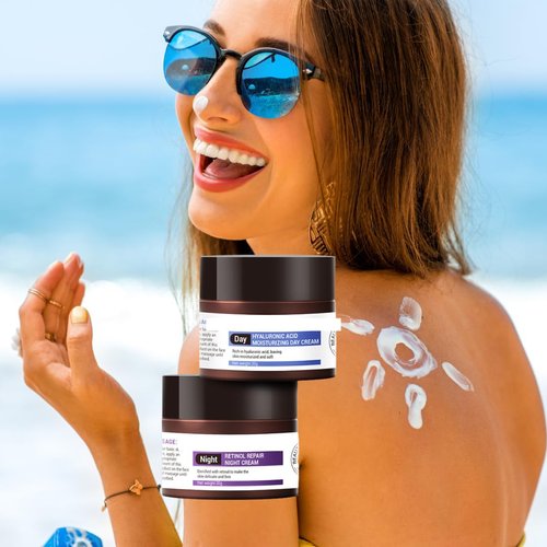 OLAZARAH Skin Aglow Anti-Aging Moisturizing and Repair Face Day Cream w/Hyaluronic Acid, 1.05 oz (packaging may vary)