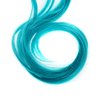 SWACC 12 Pcs Curly Wavy One Color Party Highlights Clip on in Hair Extensions Colored Hair Streak Synthetic Hairpieces (Teal Blue)