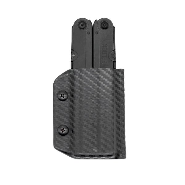 Clip & Carry Kydex Multitool Sheath for SOG POWERLOCK ~ Made in USA (Multi-tool not included) Multi Tool Holder Holster (Carbon Fiber Black)