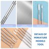 5 Pieces Miniature Sculpting Tools Set Mini Stainless Steel Double-Headed Tool for Model and Convert Plastic, Resin and Metal Tabletop War Game Miniatures Models