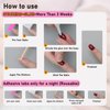 24PCs Press On Nails, Short Square Medium Shape, Solid Dark Color Fake Nails, Stick on Nails Glue on Nails Short Coffin False Nails (Ivory)