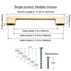 Goo-Ki 6 Pack 5 in (128mm) or 6-1/4 in (160mm) Hole Center Cabinet Pulls Light Brushed Brass Zinc Alloy Kitchen Drawer Pulls Drawer Handles,Cabinet Hardware 1816-BS-128