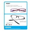 DOOViC 4 Pack Computer Reading Glasses Blue Light Blocking Anti Eyestrain Flexible Lightweight Readers for Women Men 1.5 Strength