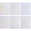 Star Nail Stickers, Holographic Star Nail Decals Heart Butterfly Shinning Stars Nail Designs Aurora Silver Nail Art Supplies for Women Girls(6 Sheets)