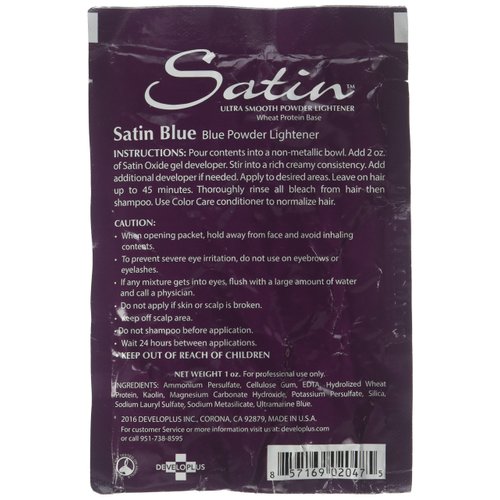 SATIN Satin Blue/bleach Powder Lightener 1 Oz Individual Pack