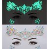 Glow In The Dark Face Jewels Face Gems Stick On Face Stickers Mermaid Rave Accessories Face Rhinestone Makeup Luminous Face Crystals Body Glitter For Women Christmas Festival (Tp346 Wing)