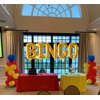 Bingo Night Balloon Banner,Game Time Cards Winning Ball Photography Background Cake Table Banner Decorations Party Supplies,16 inch,Gold