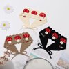 HAIMEIKANG Hippie Hair Bandanas Headbands for Women Boho Headband Knit Hair Bands Floral Head Wrap for Girls (mushroom)