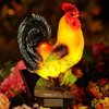 ZFNN Solar Rooster Lights Outdoor Decorative,Solar Chicken Decor Garden Stakes Lights,Waterproof Chicken Statue with Led Lights Yard Art for Pathway Lawn Patio Courtyard Backyard(Warm White)