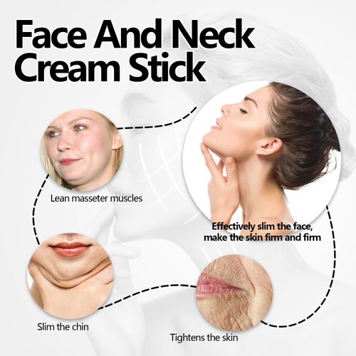 Neck Cream, Turmeric & Vitamin C Face & Neck Tightening Cream Stick, Neck Firming Cream, Smoothes Wrinkles Skin Tightening and Repair Cream for Reduce Double, Moisturizing Erase Fine Lines,Firming