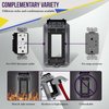 ENERLITES Outdoor Outlet Cover Extra-Duty in-Use Weatherproof Outdoor Decorator/GFCI Receptacle Outlets, Weatherproof Enclosure, 1-Gang 6.1”H x 3.4”W x 2.8”D, Clear Cover, IUC1V-D-2PCS, 2 Count