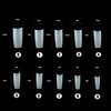 French Acrylic False Nail Tips, 500PCS Fake Nail Shape Artificial False Nails Tips 10 Sizes with Case for Nail Art Salons (Natural)