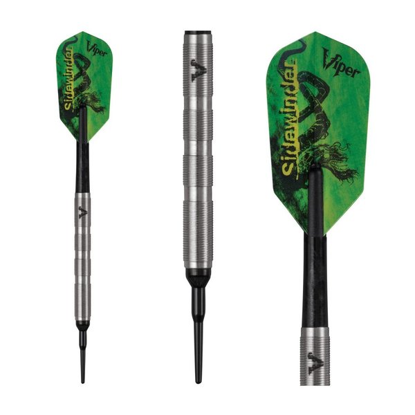 Viper by GLD Products Sidewinder 80% Tungsten Soft Tip Darts, Ridgeback, 18 Grams,Silver,21-3227-18