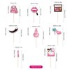 UVTQSSP 32 Pack Pink Bridal Shower Cupcake Cake Toppers Make Up Cake Topper Decorations Lip Cupcake Toppers Girls Party Supplies for Wedding Bridal Shower Girls Birthday Party Women Beauty