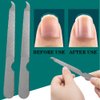 10 Pack Nail File Set Stainless Steel Double Side Nail File Silver Stainless Steel Double-Sided Nail File Trim Manicure Tool for Hand and Foot Care in Nail Salon Silver
