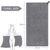 SUNLAND Microfiber Gym Bath Towel Ultra Soft Travel Camping Towel Super Absorbent Swimming Sport Towel with Carry Bag for Adults and Children 24inchX48inch Grey 2 Pack