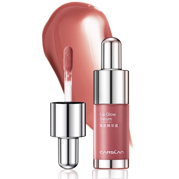 CARSLAN Hydrating Lip Gloss Serum, Moisturizing, Plunping, Shiny Lip Glow, Tinted Lip Care with Vitamin E, Crithmum Maritimum Essential oil, G108