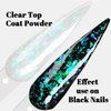 Sparkle Holographic Clear Chameleon Glitter Nail Dip Powder Nail Kit 6 Colors Set with opal foils, easy to use for starters, perfect Top Coat for black nail art SG061 ( Dip Liquid Set Not Included)