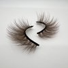 Brown Lashes Fluffy False Eyelashes LIght Brown Lash MUQIU37 Cat Eye Faux 3D Mink Lashes Wispy Long Fake Eyelashes Volume Cross Strips Eyelash Extension 10 Pairs (MQ606)