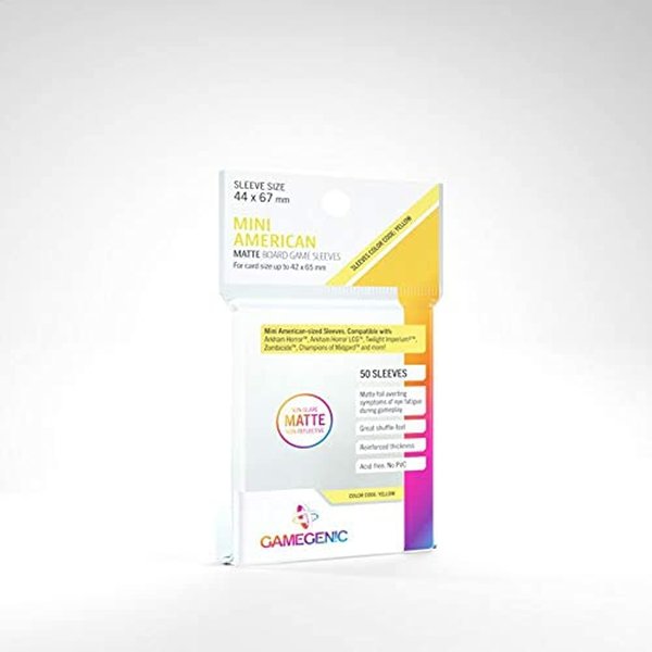 2 Packs Gamegenic Matte Board Game Sleeves 50ct Mini American Size Card Sleeves Individual Pack