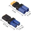 Youme 4pcs EC5 to XT60 Adapter Male Female Connector Plug Set Compatible with Arrma E-flite RC Car Truck Airplane Lipo Battery ESC Balance Charger Motor Controller