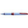 Schneider One Hybrid N Rollerball Pen, 0.5 mm Hybrid Needle Tip, Light Blue Barrel, Red Ink, Box of 10 Pens (183502)