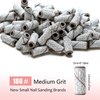 ASWEINA Small Sanding Bands for Nail Drill with 3.1mm Mandrel Bit, 160 Pcs Set Mini Small Sanding Bands Nail File Nail Drill Bits for Acrylic Nails Gel Manicures and Pedicures(180# Zebra)